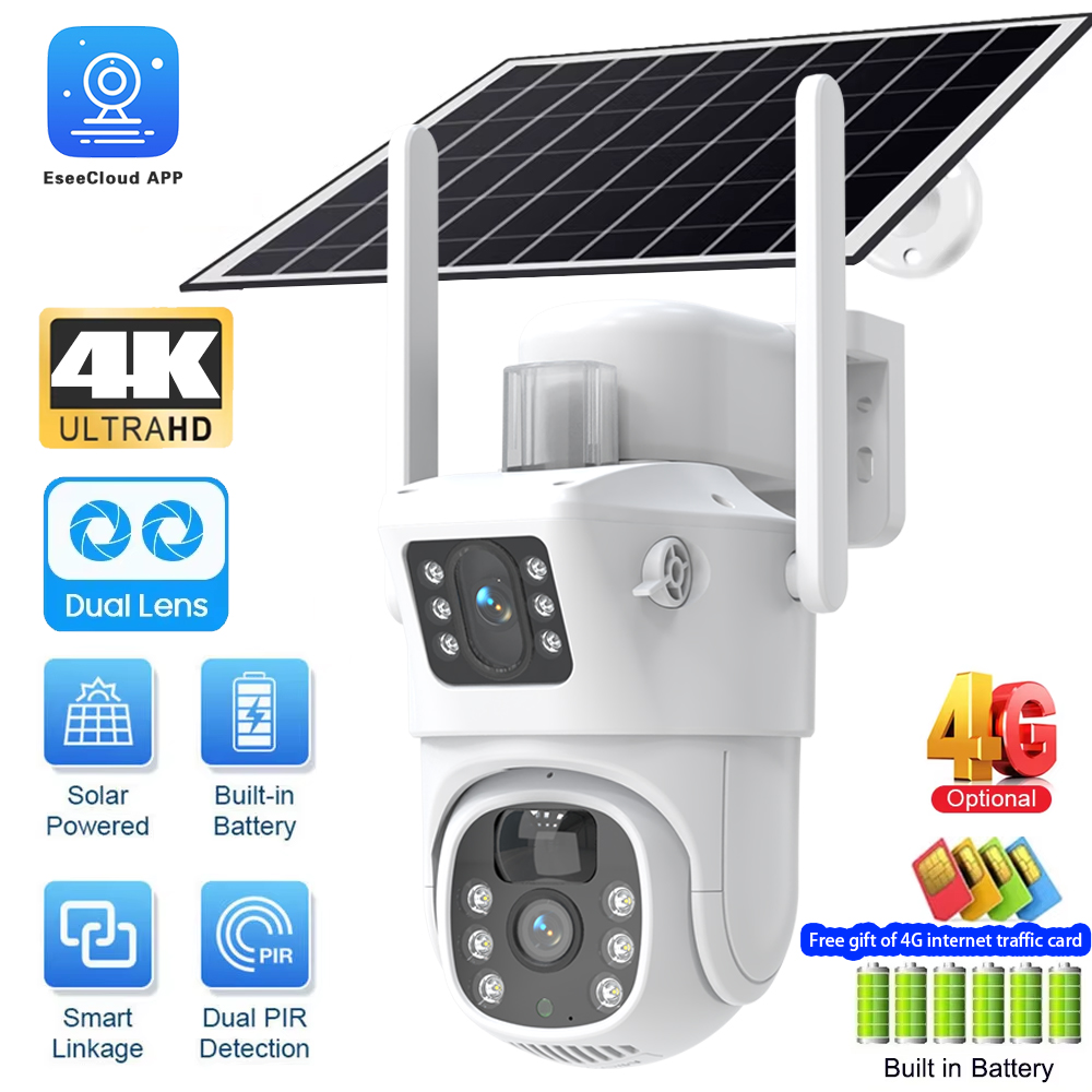 Smart Home Camera Ezviz - 4K 8MP WIFi/4G Sim Card Solar